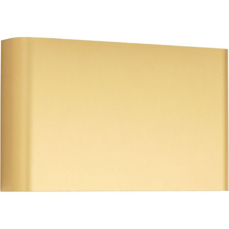 Wandlampe Aluminium G9 B: 25 cm Up Down in Gold 2-flammig eckig Modern (1/5)