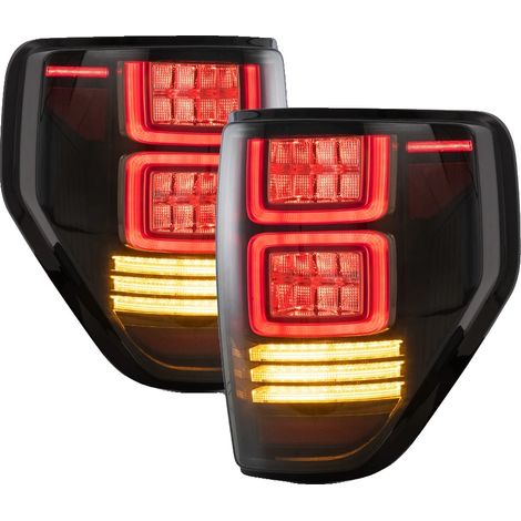 Luces traseras, compatibles con Ford F150, señal LED secuencial, diseño plug and play, ahumadas (amarillas). (1/2)