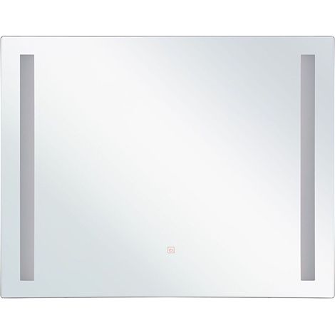 LED-Badezimmer-Spiegel LIRAC 70 cm 60 cm Silber