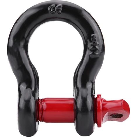 Manilles pour Treuils Anneau en D pour Manilles Galvanisées Robustes pour Remorquage de Véhicule, Manille de Camion 2 Tailles(2T) (1/5)
