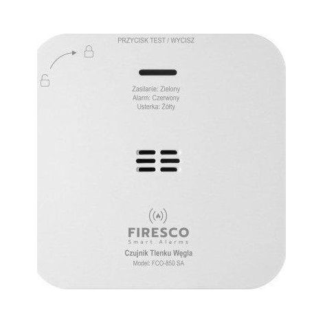 Firesco FCO-850 SA Kohlenmonoxid-Detector Weiß 9x11x4 cm