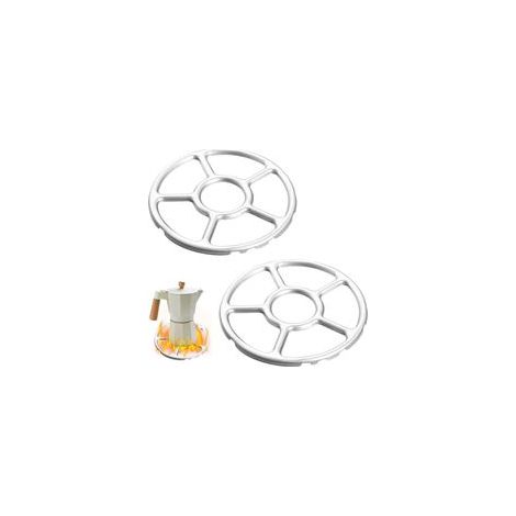 2 Pièces Réducteur Gaz En Métal Pour Plaque De Cuisson - 15.5Cm Diagonale - Support Universel Pour Carafes Et Petits Récipient