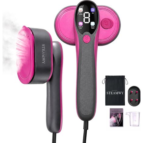 Défroisseur Vapeur 2 en 1 Portable pour Vêtements, Défroisseur à Main & Fer à Repasser, 1200 W, Prêt en 15 s, Léger 0.8 kg, Réservoir Amovible 140 ml, Maison, Bureau & Voyage