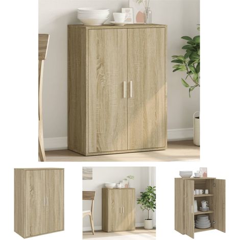 The Living Store Sideboard Sonoma-Eiche 60x31x84 cm Holzwerkstoff -  Sideboards (1/5)