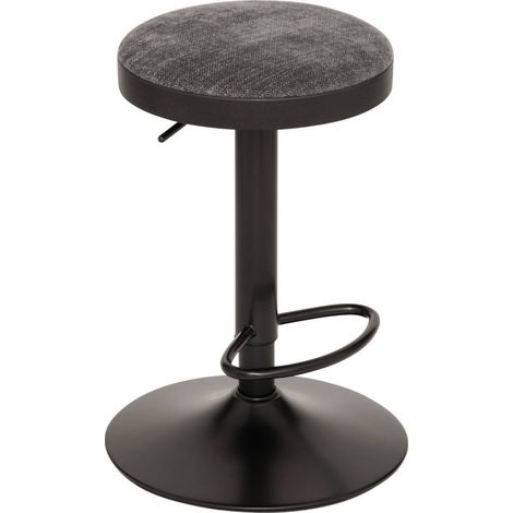 Tabouret de bar Ilsa ajustable noir et gris Atmosphera (1/4)