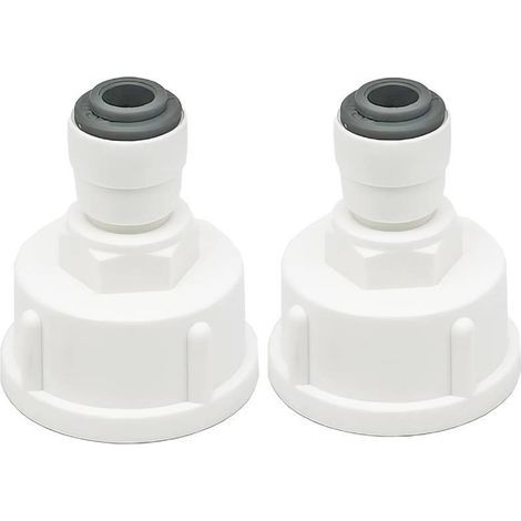 Connecteur de conduite d'eau pour réfrigérateur, 2 pièces, connecteur rapide 1/4" converti en connecteur femelle 3/4", double joint, connecteur rapide pour filtre à eau (1/5)