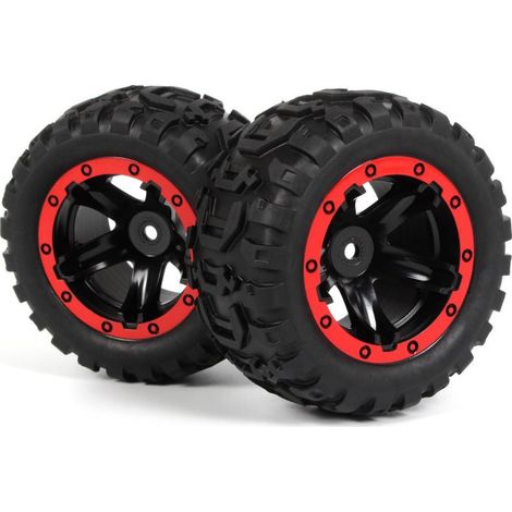 Slyder MT Wheels-Tires Assembled (Black-Red)