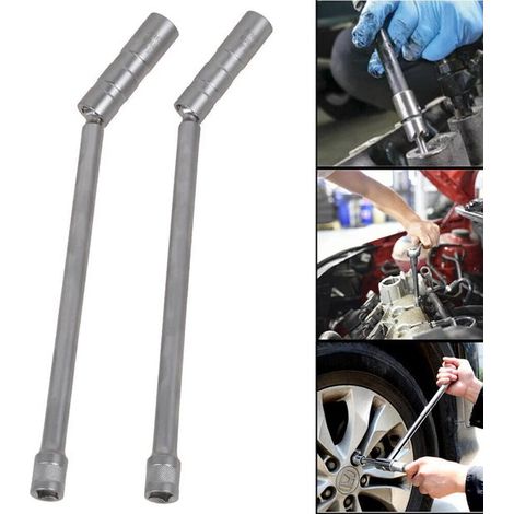 Llave magnética para bujías, Extensión universal, Bujía de 3/8 de pulgada, 310 mm de largo, 14 mm, 16 mm, Manguito universal para bujías (1/5)