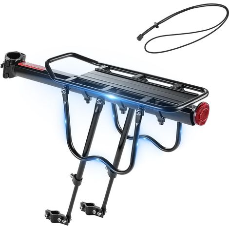 Porte-bagages arrière pour vélos, 100 kg (220 lbs) à dégagement rapide, porte-bagages en aluminium. (1/5)