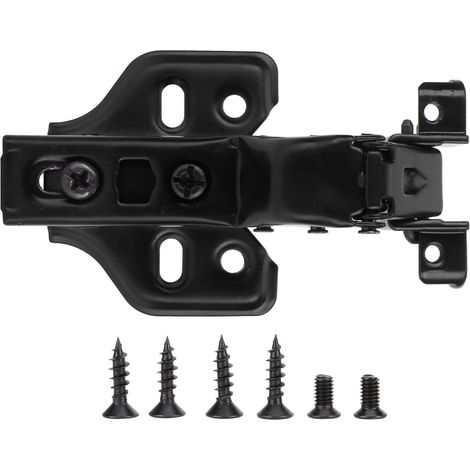 Geräuschloses hydraulisches Türscharnier aus kaltgewalztem Stahl für Schränke und Kleiderschränke, schwarze Beschläge (1/5)