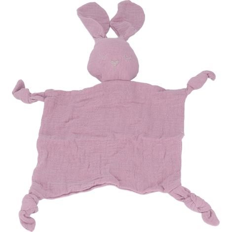 Kuscheldecke in Hasenform für Babys, doppellagig, saugfähig, weich, helllila (1/5)