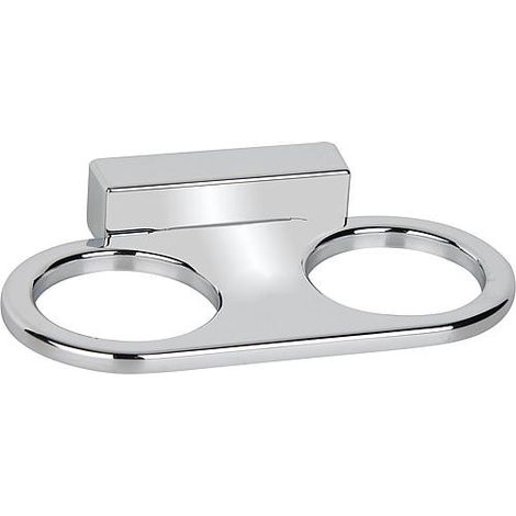 Porte-gobelet double Iris² support chromé