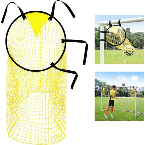 Sollbry Objetivo de fútbol: equipo de entrenamiento de fútbol perfecto para practicar la precisión de tiro, objetivo de fútbol con zonas de puntuación resaltadas, esquina (1/5)
