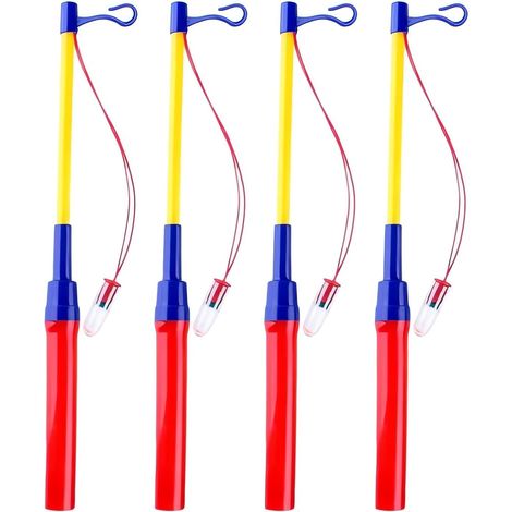 Lot de 4 bâtons de Lanterne électriques à LED Lanterne Électronique LED Tiges de Lanterne Bâton de Lanterne pour Enfants Parades Baguettes d'halloween Costumes pour Fêtes (1/5)