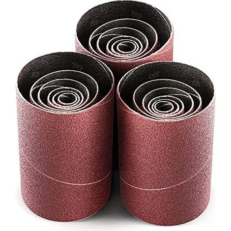 Lot de 12 manchons ponçage 11,4 cm pour ponceuse oscillante, papier abrasif grain 180 - 180grit 12pcs (1/5)
