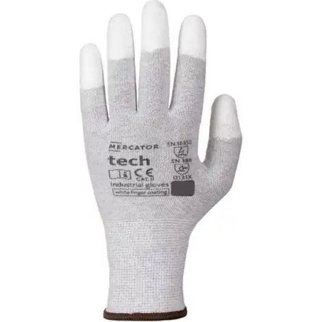 Gants antistatiques XL avec embouts en polyuréthane 12 paires Mercator (1/3)