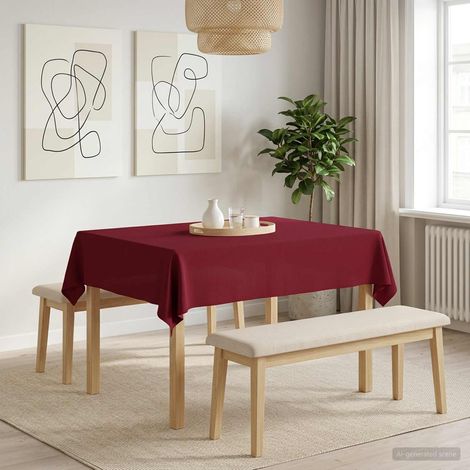 vidaXL Table Cloth 5 pcs Rectangular Wine Red 140 x 160 cm (1/5)