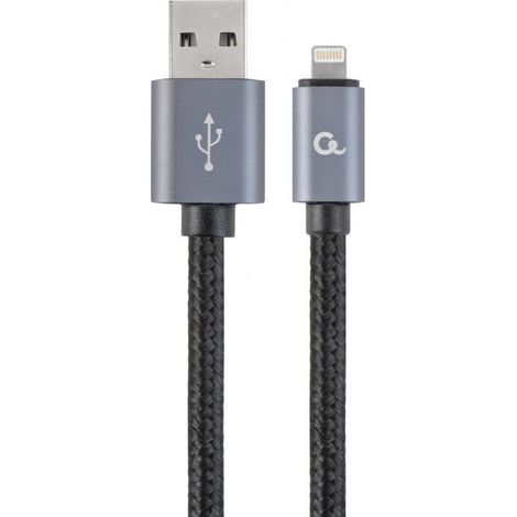 Gembird CCB-MUSB2B-AMLM-6 cable de teléfono móvil Negro 1,8 m USB A Lightning (1/2)