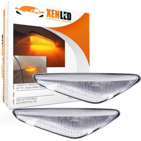 2x Clignotants latéraux LED LOOK ORIGINE BMW BMW E70 X5, E71 E72 X6 et F25 X3 - Version claire - la paire (1/5)