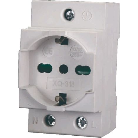 gloca Presa Schuko + Bivalente 16A 220V AC Modulare 2,5 Moduli Din
