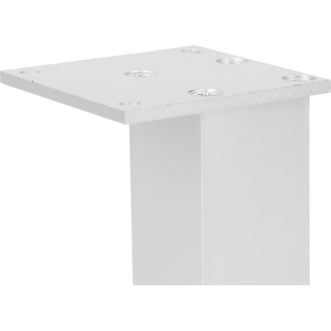 Ensemble de 4 pieds de meubles carrés réglables en alliage d'aluminium pour armoires, tables et canapés (pieds de meubles carrés de 100 mm, couleur oxyde) (1/5)