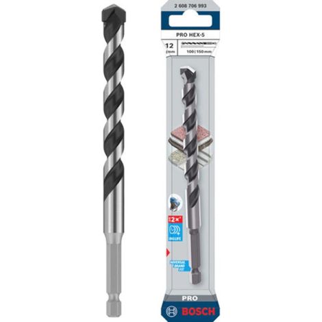 BOSCH BROCA PRO HORMIGON HEX LONGLIFE=12x100x150 MM=2608588157 (2608706993)
