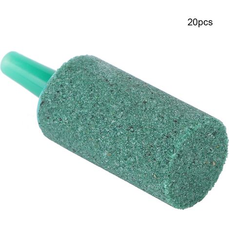 Pompe à Air pour Aquarium avec Pierres à Bulles Vertes Cylindriques Spéciales pour Aération de Réservoirs de Poissons - Vente par 20 (1/5)