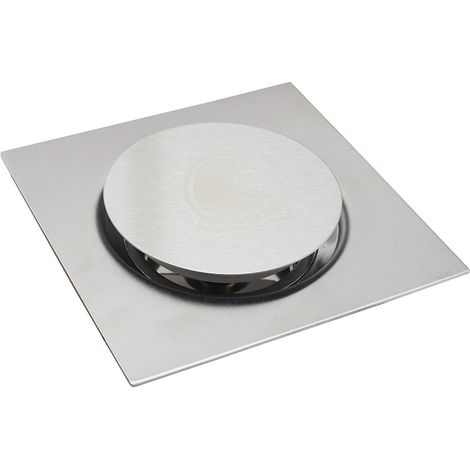 Bonde de sol à pédale en acier inoxydable pour salle de bain et garage (1/3)