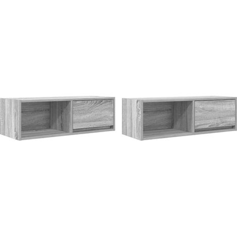 Maison Exclusive - TV-Schränke 2 Stk. Grau Sonoma 80x31x25,5 cm H (1/5)
