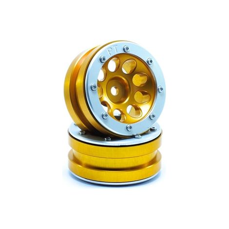 Beadlock Wheels PT- Ecohole Gold/Silver 1.9