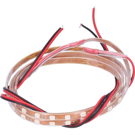 Bande LED 90cm 90 puces lumineuses éclairage d'ambiance décoratif 12V universel pour voiture moto rouge (1/5)