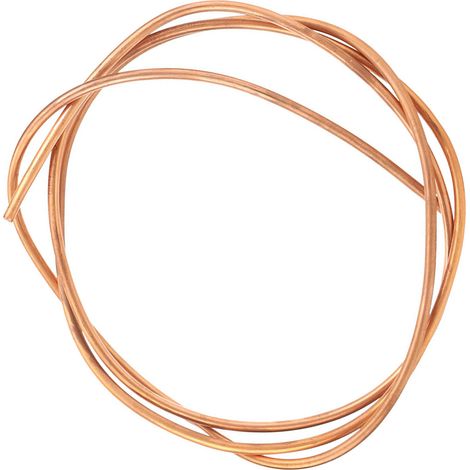 Tuyau en cuivre souple de 2 mètres de long, tuyau en cuivre C1100 T2, diamètre extérieur 6 mm, diamètre intérieur 5 mm (1/5)