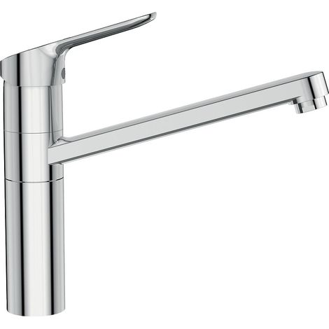 Porcher – Mitigeur de cuisine bec haut orientable – Finition chrome – Limiteur de débit déverrouillable – Technologie BlueStart (1/3)