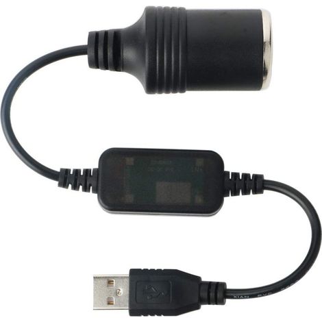 12V USB A Male to Female Cigarette Lighter Converter Cable, Car Female Converter, Car Cigarette Lighter Socket for GPS E-Dog (1/3)