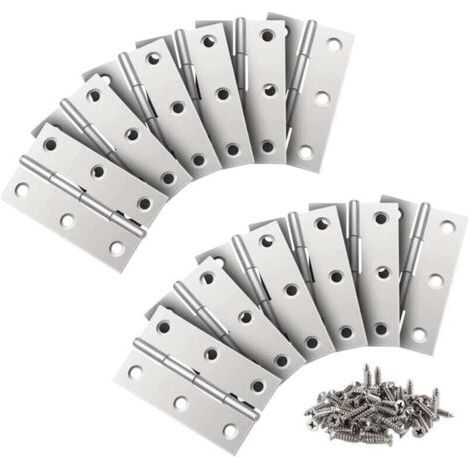 24 Pièces Charnière Inox,66MM Paumelles de Porte,Charniere PianoPour La Maison Meubles Matériel Armoire Garde Porte Tiroir (1/4)