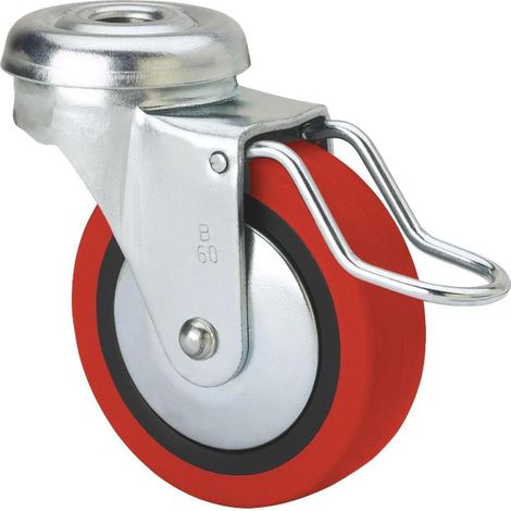 rueda giratora agujero m10 freno varil.21bsrfv60cp-ppi plmix-poliur.rojo liso