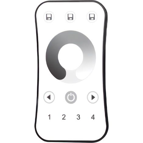 HeySmart RF LED Controller, Funkfernbedienung, 4 Zonen, 2.4 GHz, LED Stripe Dimmer 12V 24V, für einfarbige LED Stripes, Helligkeit einstellbar, Steuerung ohne Sichtkontakt, für Innen und Außen