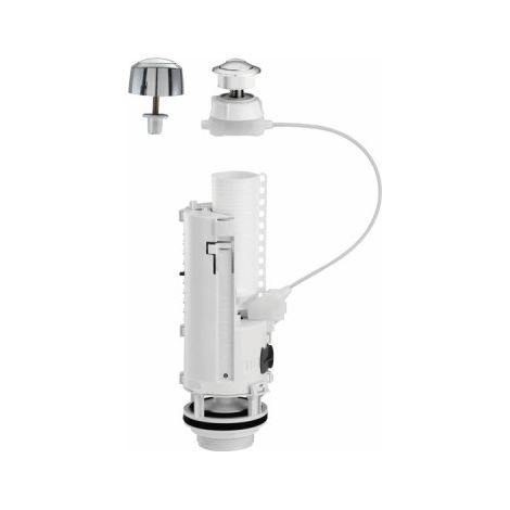 Siamp – Mécanisme de chasse d'eau double volume à câble 3 à 4,5l – Écrou de fixation et câble déporté – Adaptable sur trou d'évacuation 58 à 72mm – 32508007