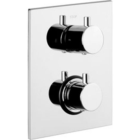 Mitigeur thermostatique encastré pour douche, plaque 150x200 mm Paffoni Light series LIQ519CR Chromé - Laiton (1/2)