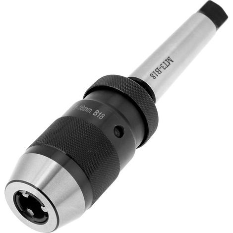 Mandrin de perçage sans clé en acier 45 à serrage automatique, capacité 1-16 mm, avec arbre conique MT3-B18 (1/5)