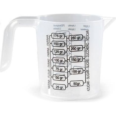 Jarra medidora plastico 250 ml Transparente (1/5)