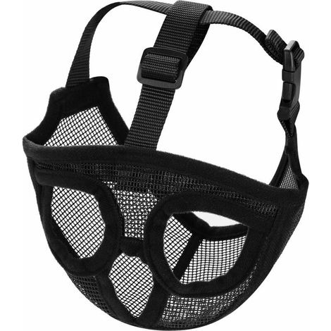 Chien Muselière en Maille Réglable Museau Court de Chien Respirant Museliere Anti-Aboiement et Anti-Morsure Chien Masque de Museau Confortable Couvre-Bouche pour Chiens Grande Moyenne et Petite, S (1/5)