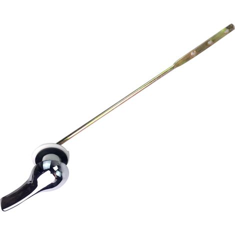 Levier De Chasse D Eau - Laiton Et Acier Inoxydable - Montage Avant Universel - Longueur Bras 20 Cm - 1 Pièce (1/3)