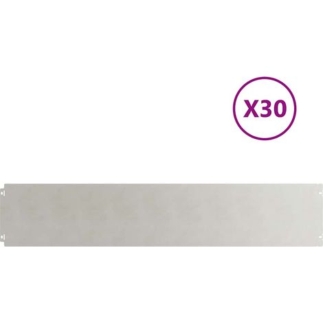 Bordures de pelouse 30 pcs 20x103 cm acier inoxydable (1/5)