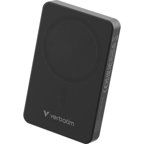 VERBATIM CARGADOR INALAMBRICO POWER BANK 10K MAH 1XUSB-C NEGRO