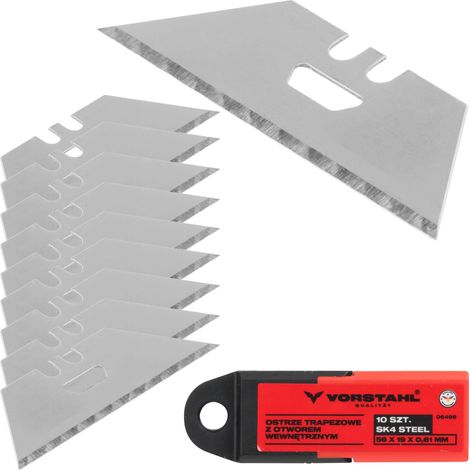 Lames trapézoïdales, plaquettes interchangeables, de rechange pour le couteau Vorstahl, lot de 10 pièces (1/5)