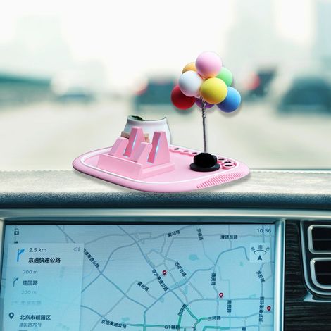 Multifunktionale Handyhalterung für die Mittelkonsole, originelles Autozubehör für Influencer und Internetstars, pink (1/3)