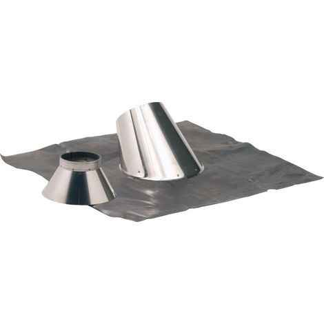 Solin 30° a 45° inox + collet d.80-130 - Ten (1/2)