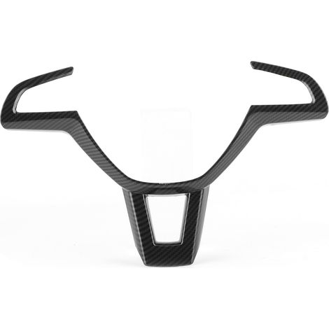 Couvercle de panneau de volant, cadre de lunette, décoration pour Skoda Octavia 20162019, style fibre de carbone, noir brillant (1/5)