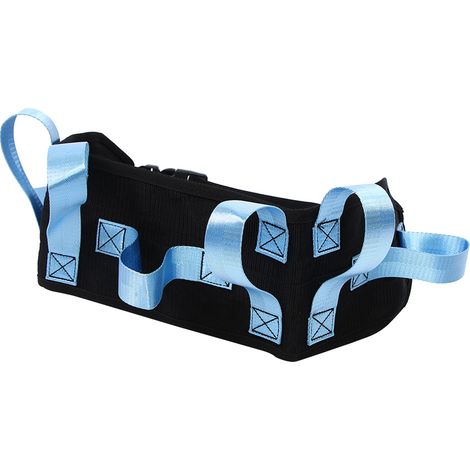 Ceinture de transfert pour patient âgé, aide à la marche et au déplacement, harnais de sécurité bleu, soutien lombaire, assistance nursing, mobile (1/5)